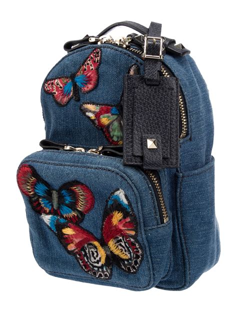 valentino denim backpack.